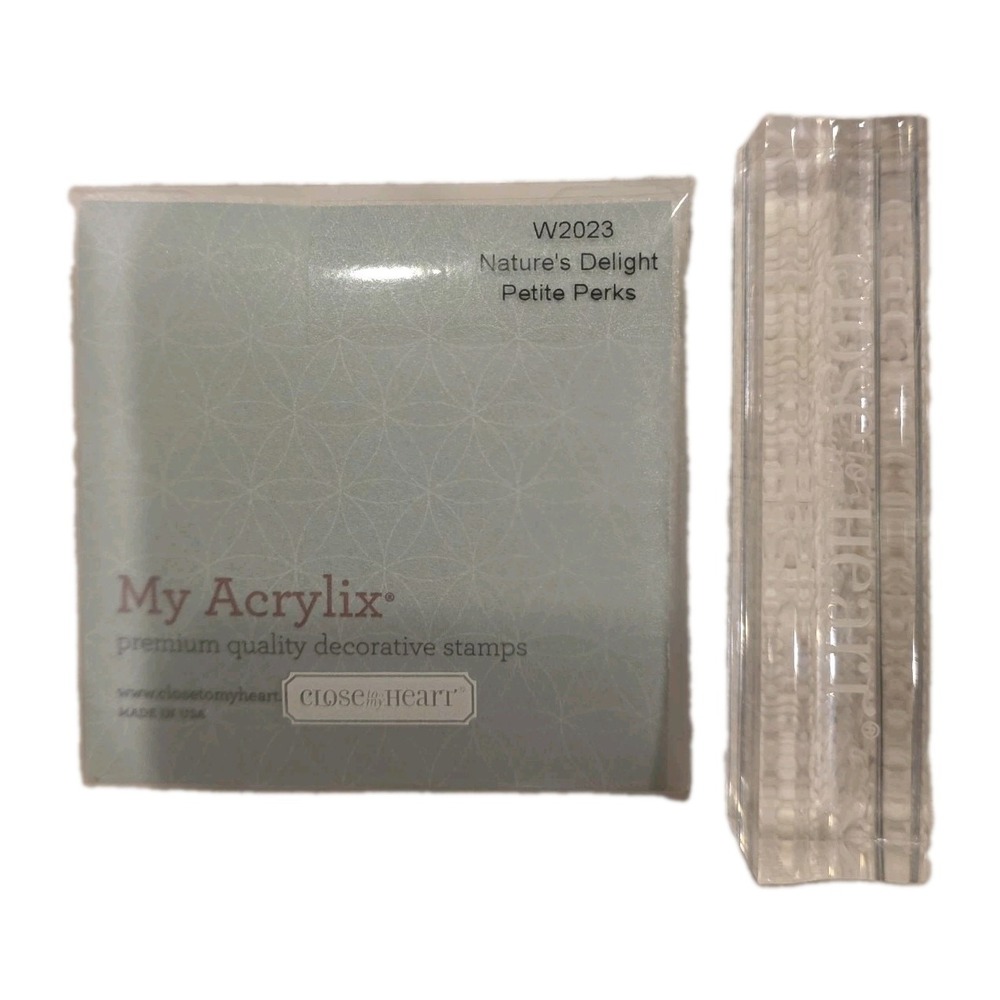 NEW Close To My Heart My Acrlix stamp set W2023 Nature's Delight & Stamp Block